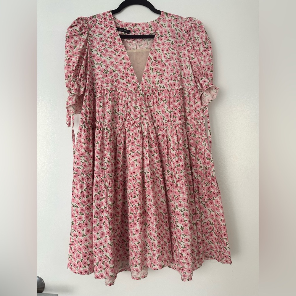 All Saints Pink Babydoll Dress